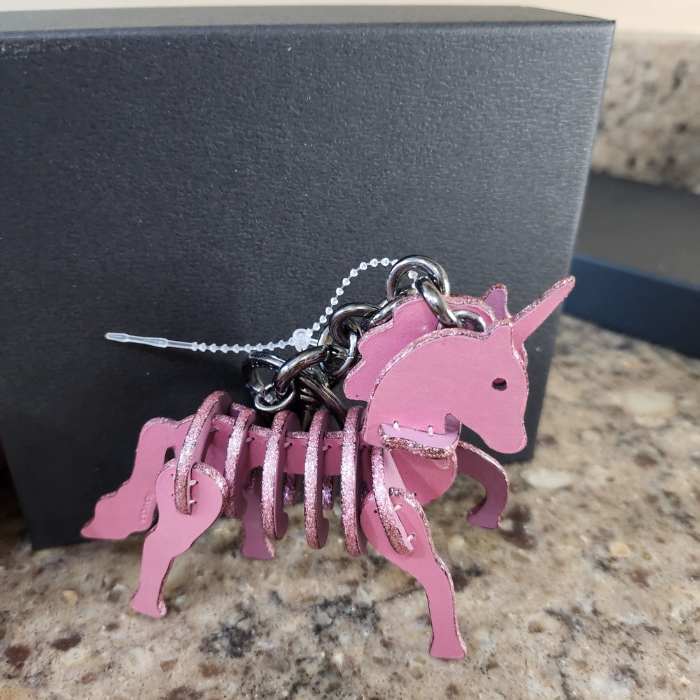 Coach Pink Unicorn...see Pics Some Wear On Hardware - Picture 3 of 7